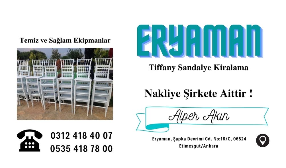 Eryaman Tiffany Sandalye Kiralama