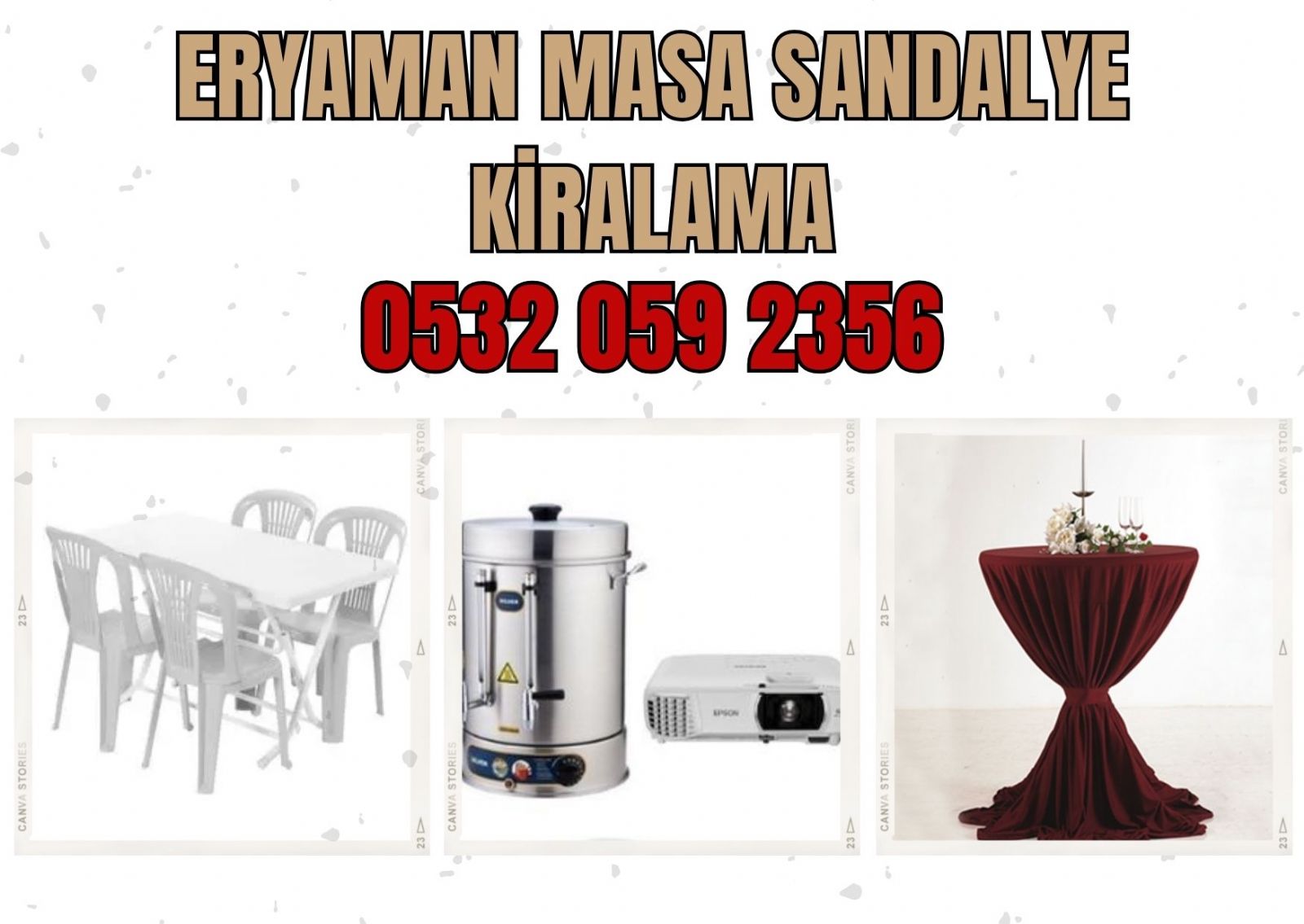 Eryaman Masa Sandalye Kiralama